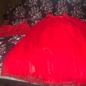 Two piece prom dress